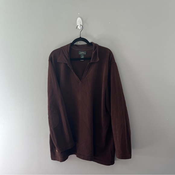 Lauren Ralph Lauren Other - Lauren Ralph Lauren Brown Long Sleeve Pullover Cotton Academia Plus Size 3X